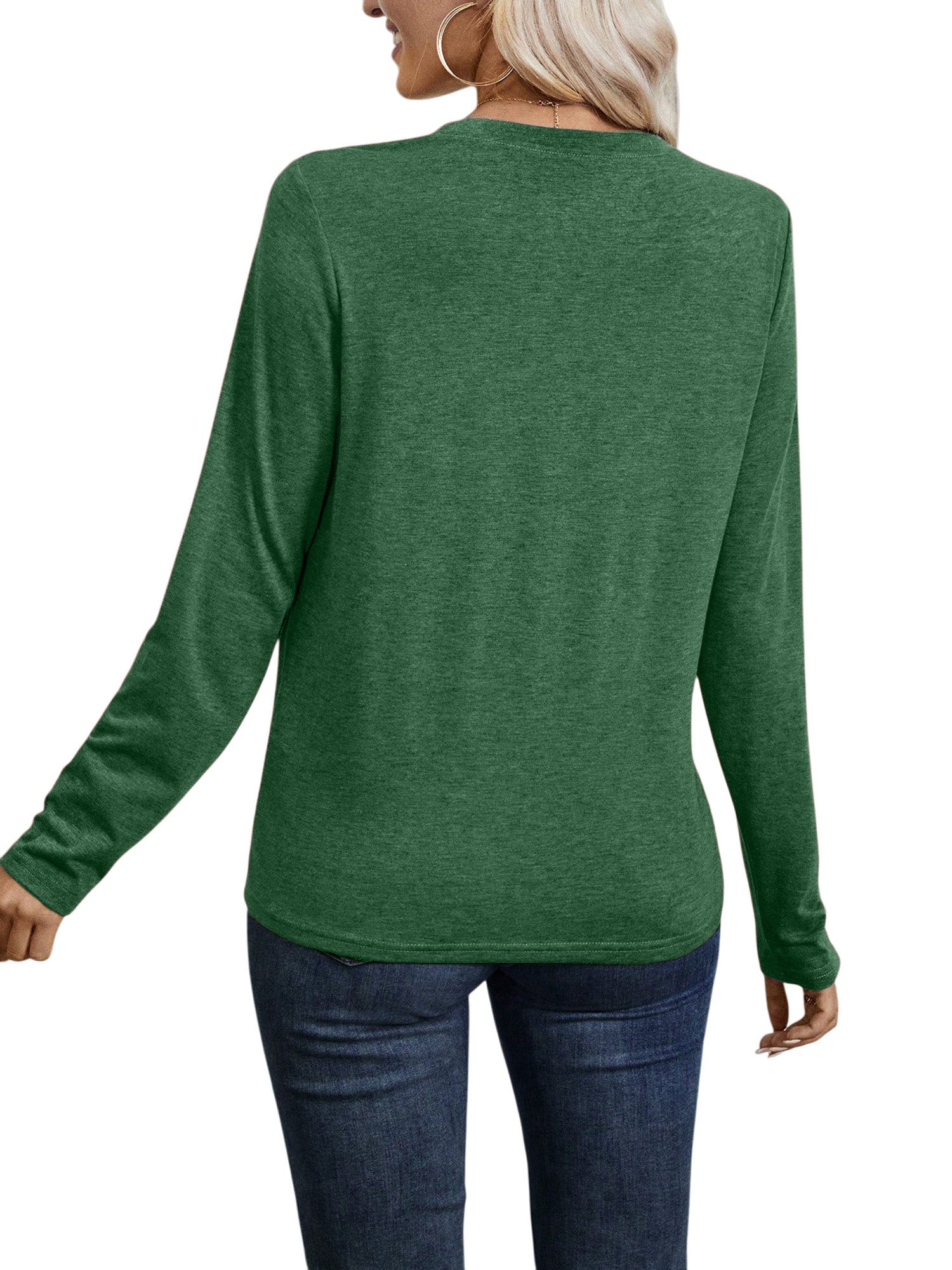 PYLIKE Langarmshirt Damen bequemes Winter Casual günstig online kaufen