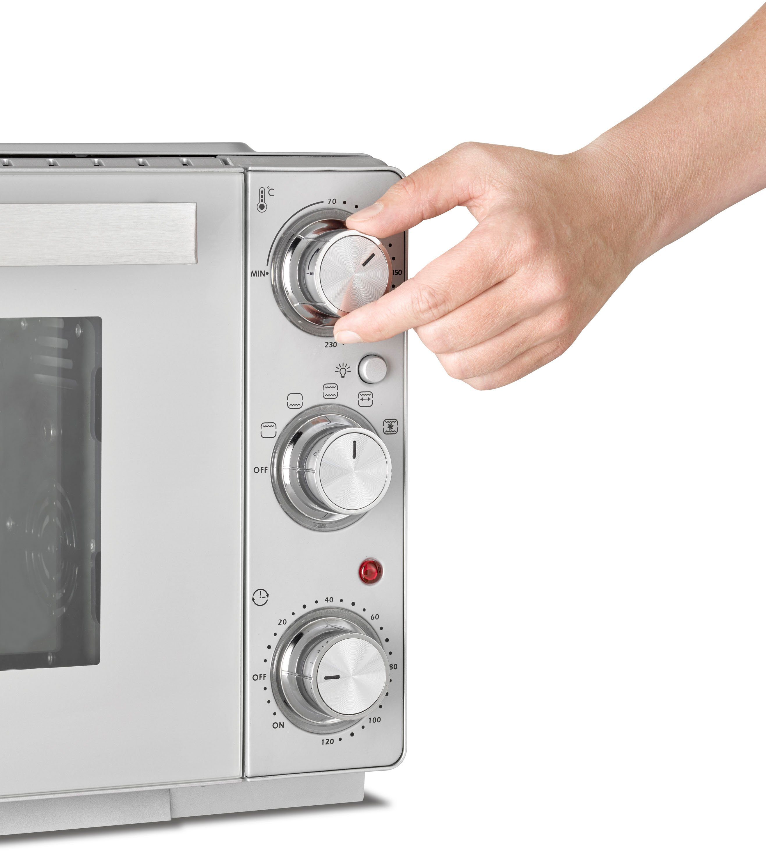 Caso Minibackofen TO 26 SilverStyle, mit rotierendem Drehspieß