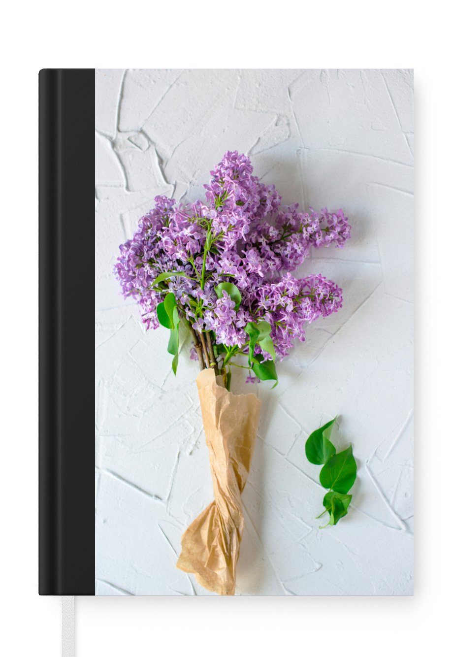 Tagebuch, Notizbuch A5, aus Journal, MuchoWow 98 Blumenstrauß Fliederblüten, Seiten, Merkzettel, Notizheft, Haushaltsbuch