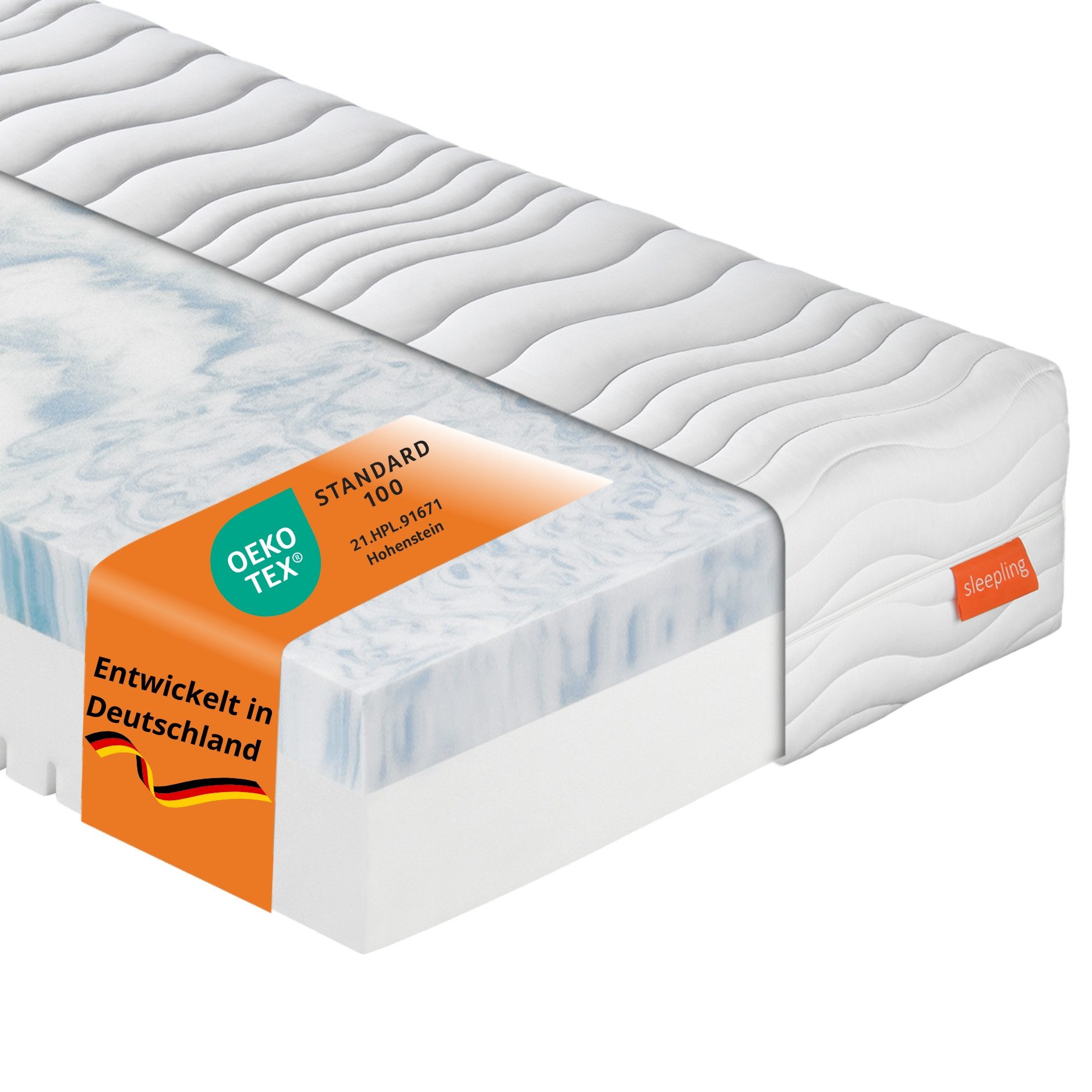 Komfortschaummatratze Innovation 400 XXL, sleepling, 25 cm hoch, mit Viscoauflage, Bezug waschbar