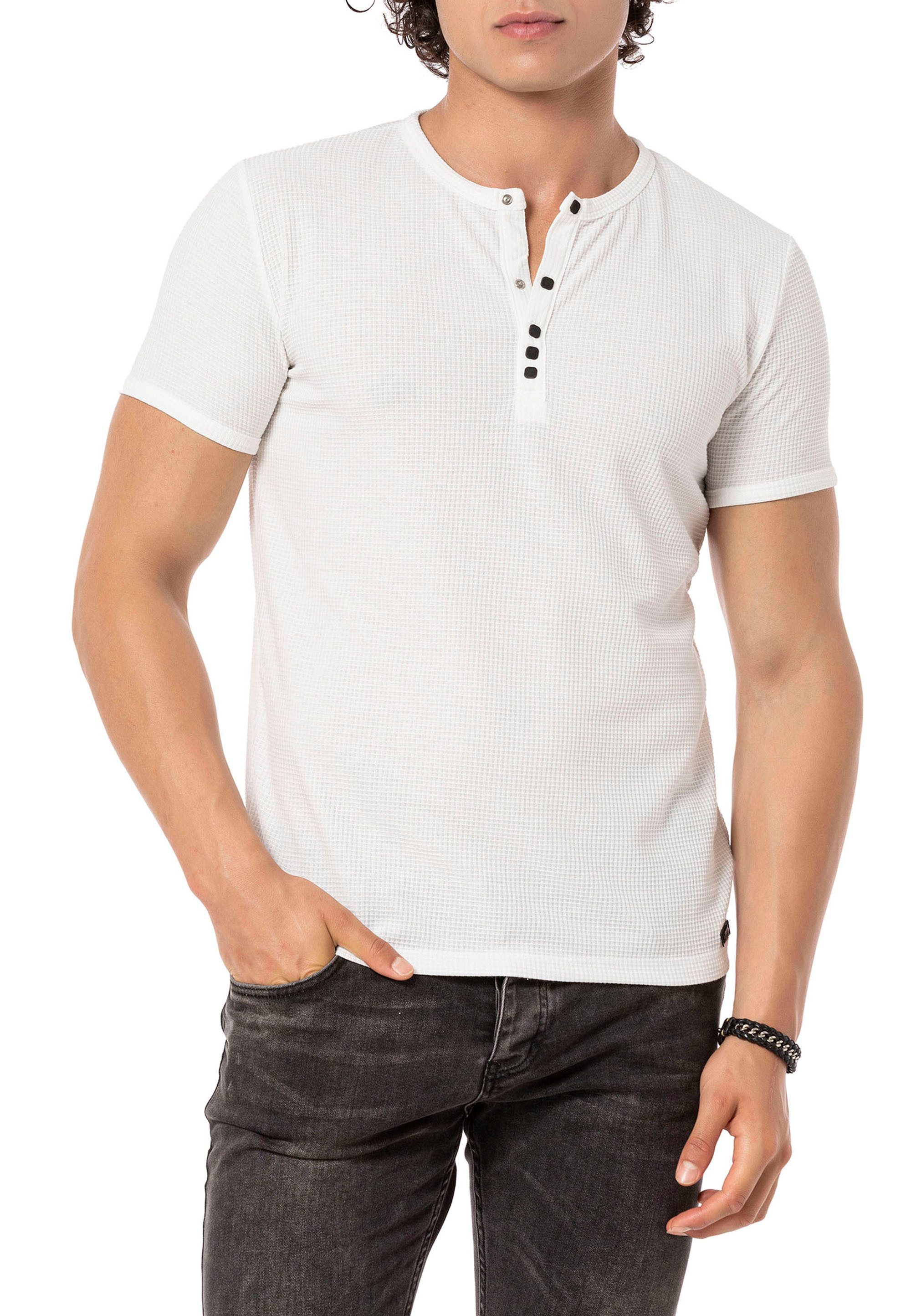 RedBridge T-Shirt mit Henley-Ausschnitt Kurzarmshirt mit günstig online kaufen