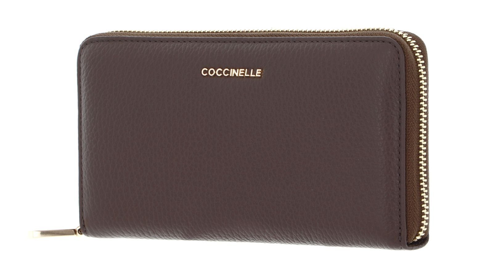 COCCINELLE Geldbörse Metallic Soft Coffee