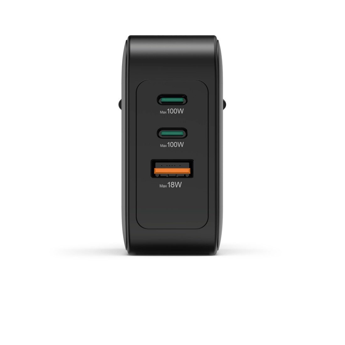 Hama Schnellladegerät, 2x USB-C, 1x USB-A, 100 W, schonender Ladevorgang Schnelllade-Gerät (GaN Ladegerät)