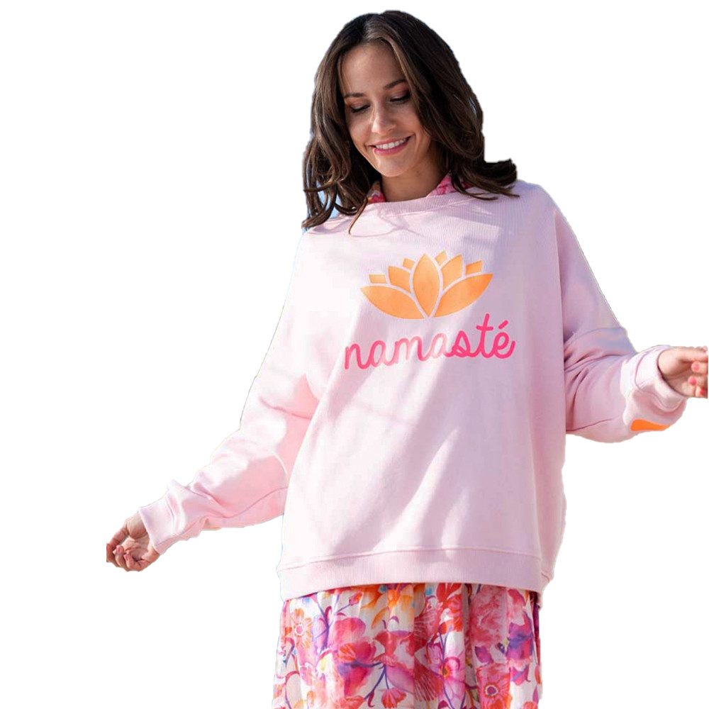 Miss Goodlife Sweatshirt MG9093 Miss Goodlife Sweatshirt Namaste Glitzer, dust Rose/orange