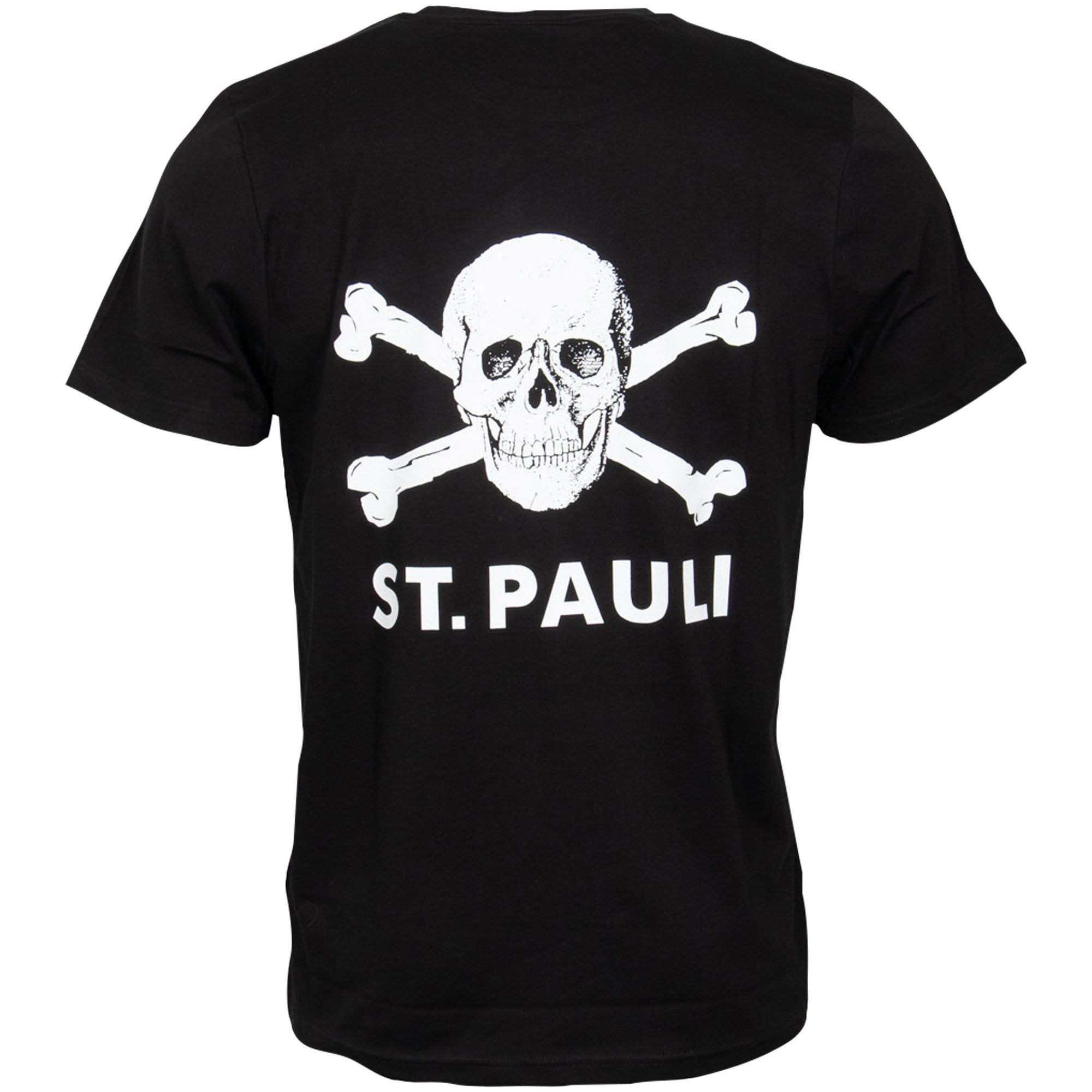 FC St. Pauli T-Shirt Totenkopf klein großer Rückenaufdruck günstig online kaufen