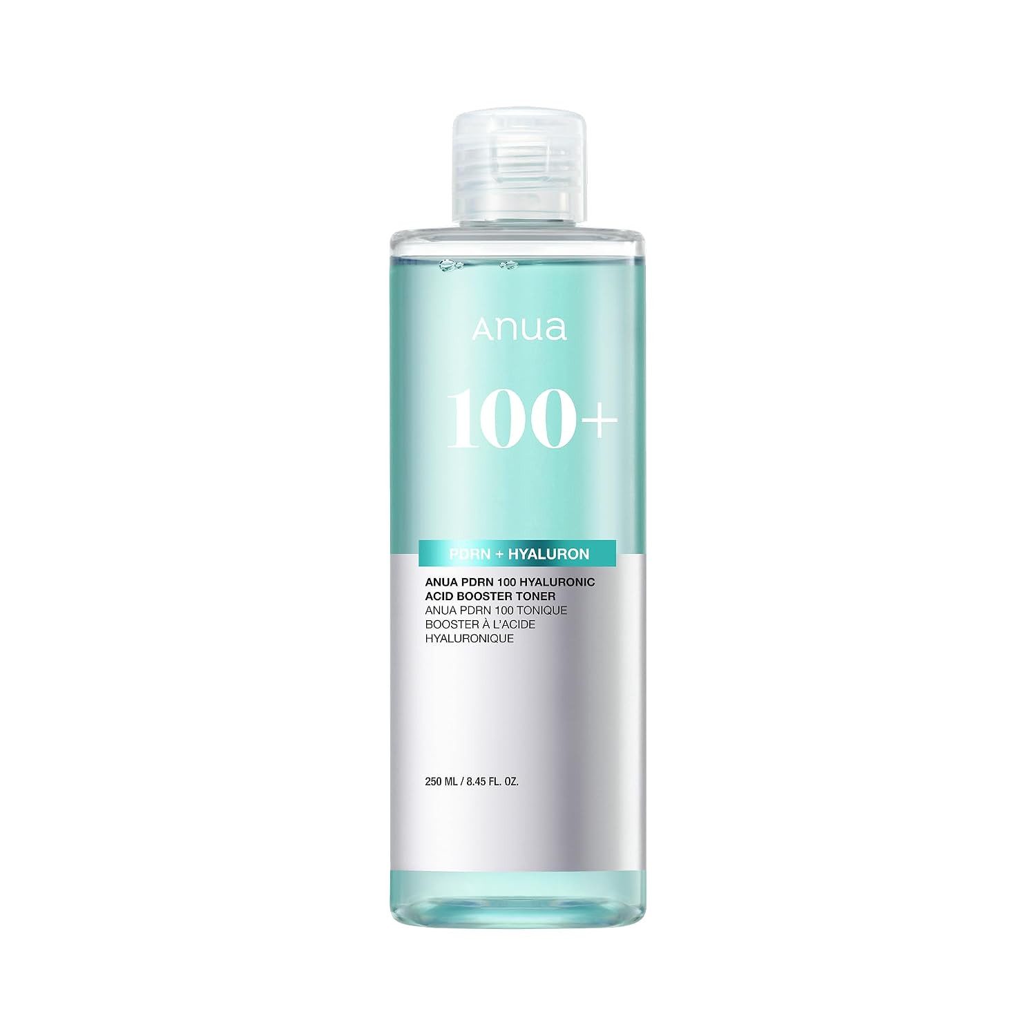 Anua Toner PDRN 100 Hyaluronic Acid Booster Toner 250 ml - Feuchtigkeitspflege für alle Hauttypen, mit 100 ppm Sodium DNA und Hyaluronsäure