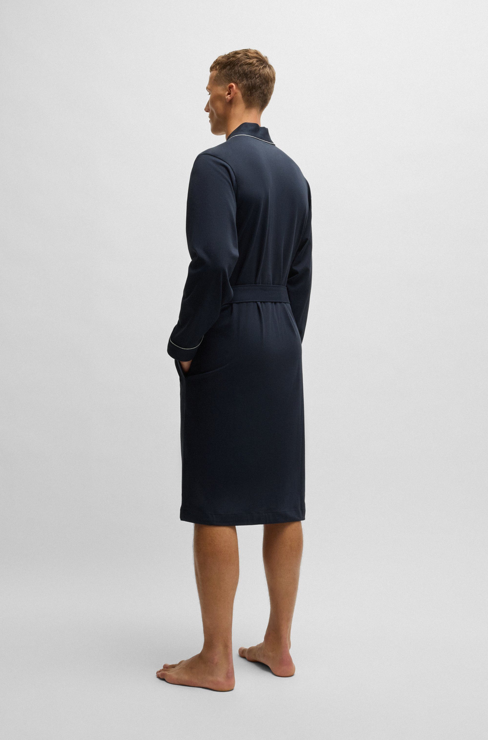 BOSS Morgenmantel Kimono BM, Baumwolle, Kimono-Kragen, günstig online kaufen