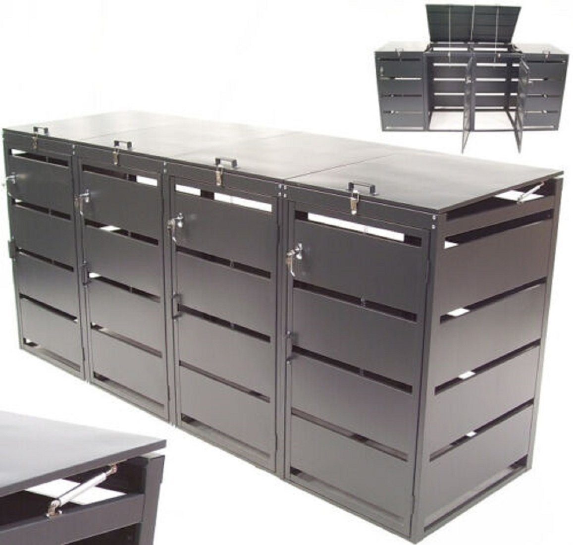Apex Mülltonnenbox Mülltonnenbox Mülltonnenverkleidung 4er 240L 57062 Mülltonne (1 St)