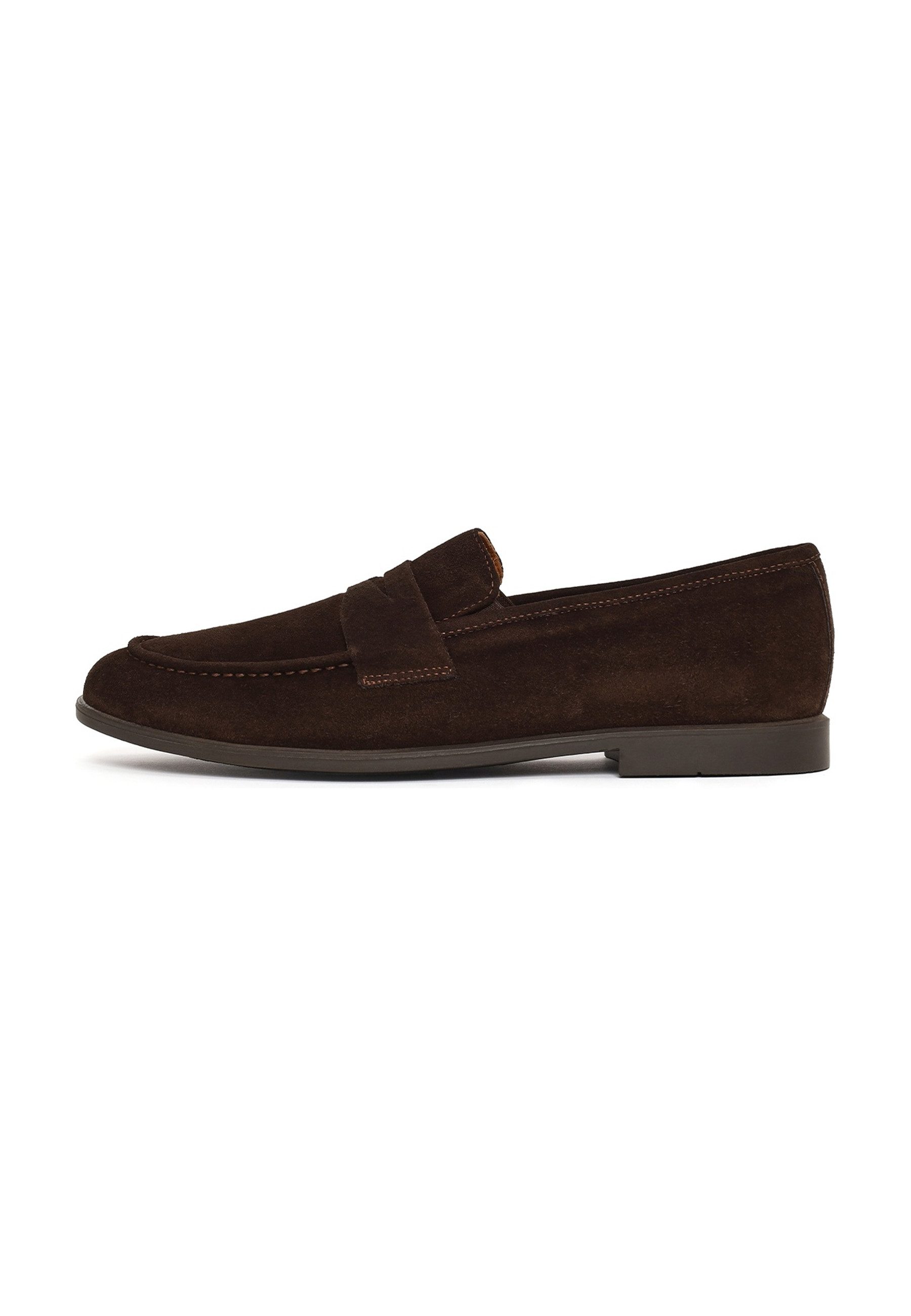 Derimod Lässige Loafer aus Veloursleder Loafer Echtes Leder, Lederfutter, Slip-On-Design, Klassischer Stil