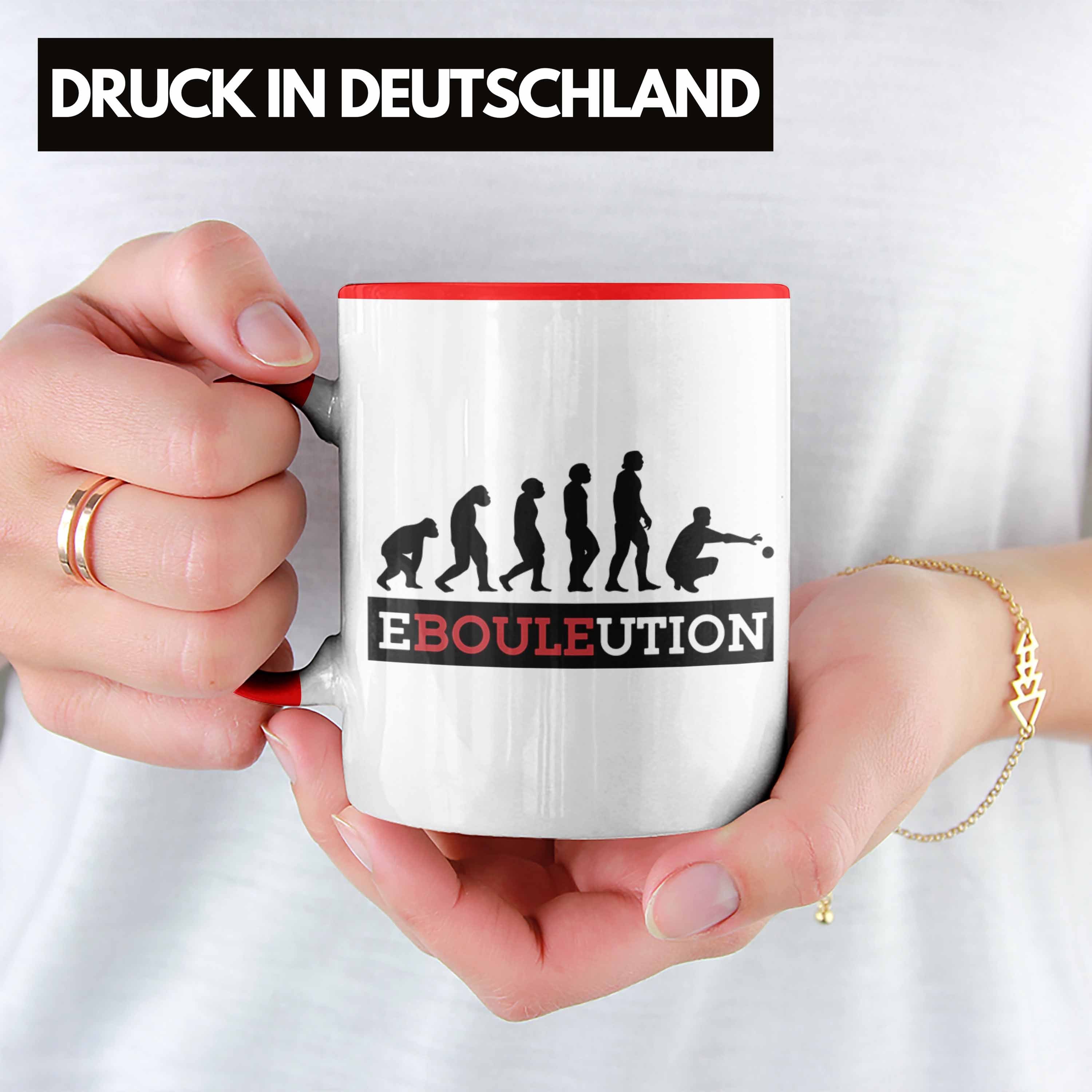 Trendation Tasse Boule Tasse Geschenk Rot Ebouleution Boule-Spieler Geschenkidee Spruch