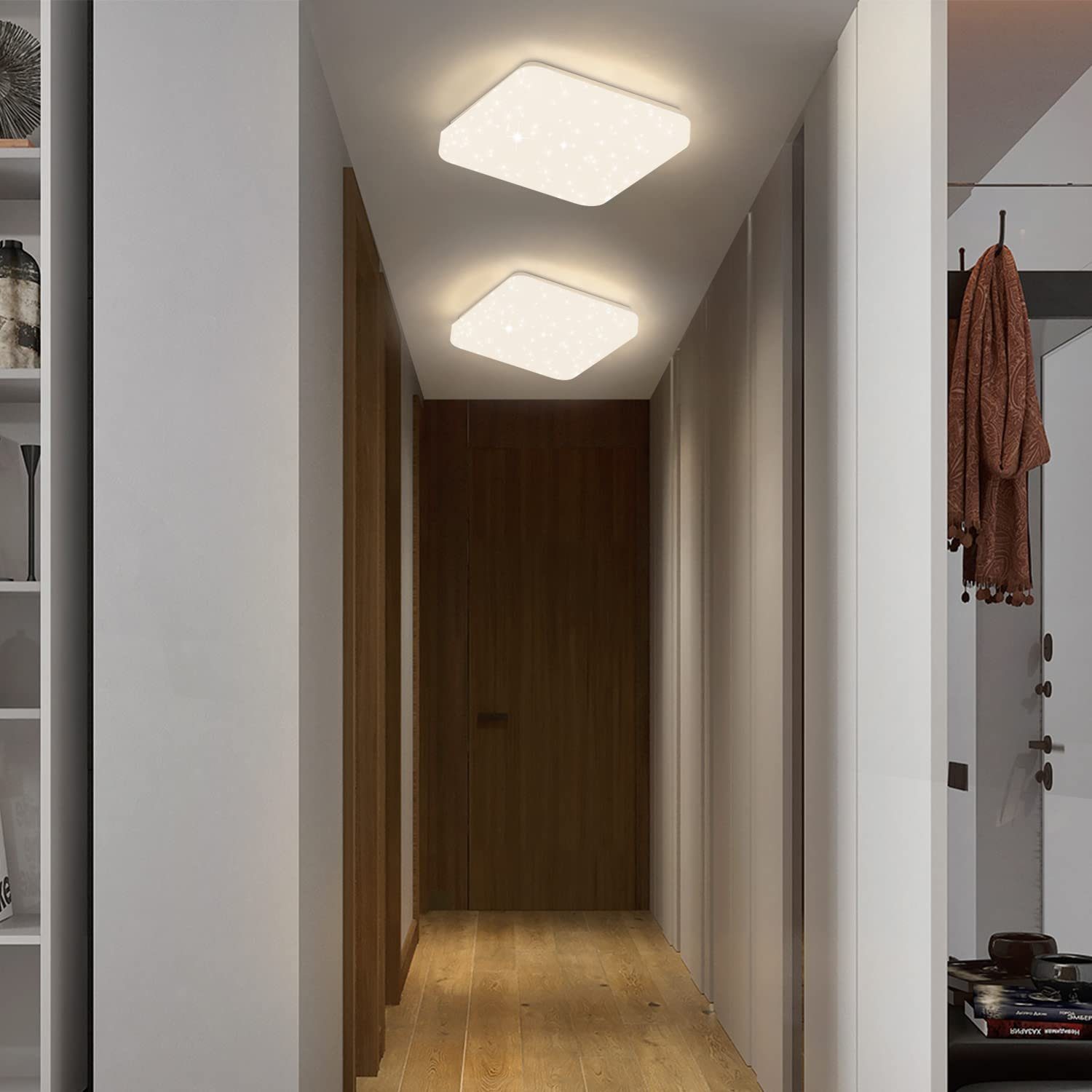 ZMH LED Deckenleuchte Wohnzimmer Modern 21CM Sternenhimmel Flurlampe für Schlafzimmer, LED fest integriert, 4000K – Bild 3 von 5