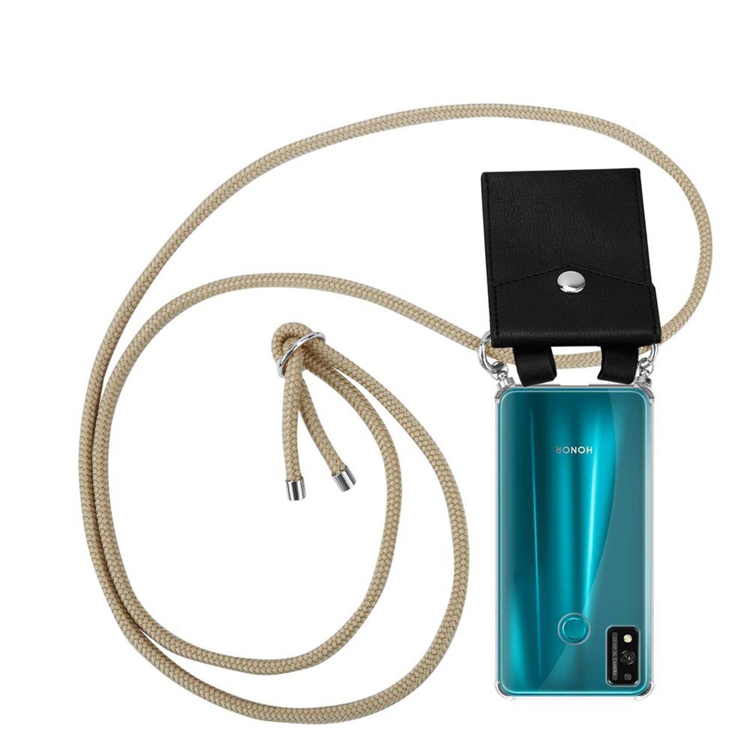 Cadorabo Handyhülle für Honor 9X LITE Kette Honor 9X LITE, Flexible TPU Silikon Handy Schutzhülle - Hülle - mit Handykette