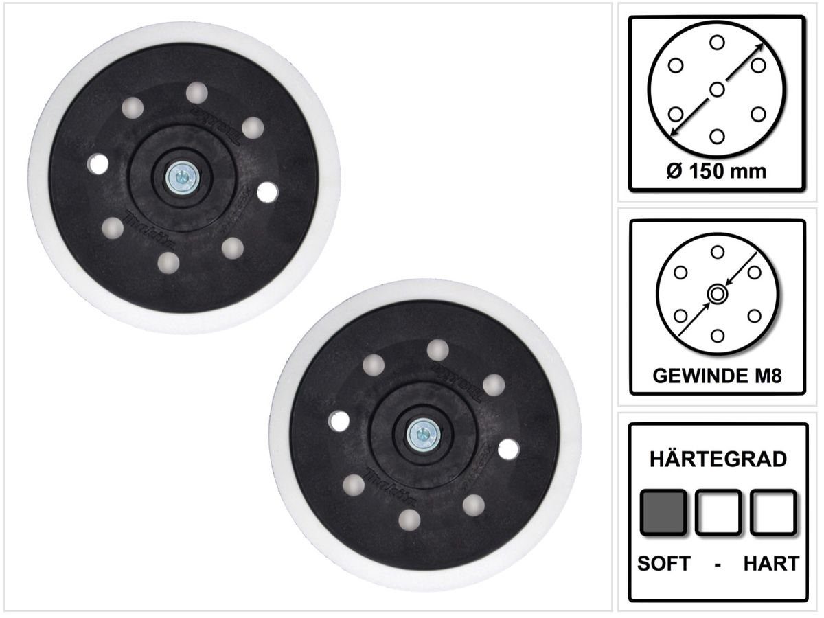 Makita Schleifteller Makita Schleifteller Weich für Exzenterschleifer / Schleifmaschine 15