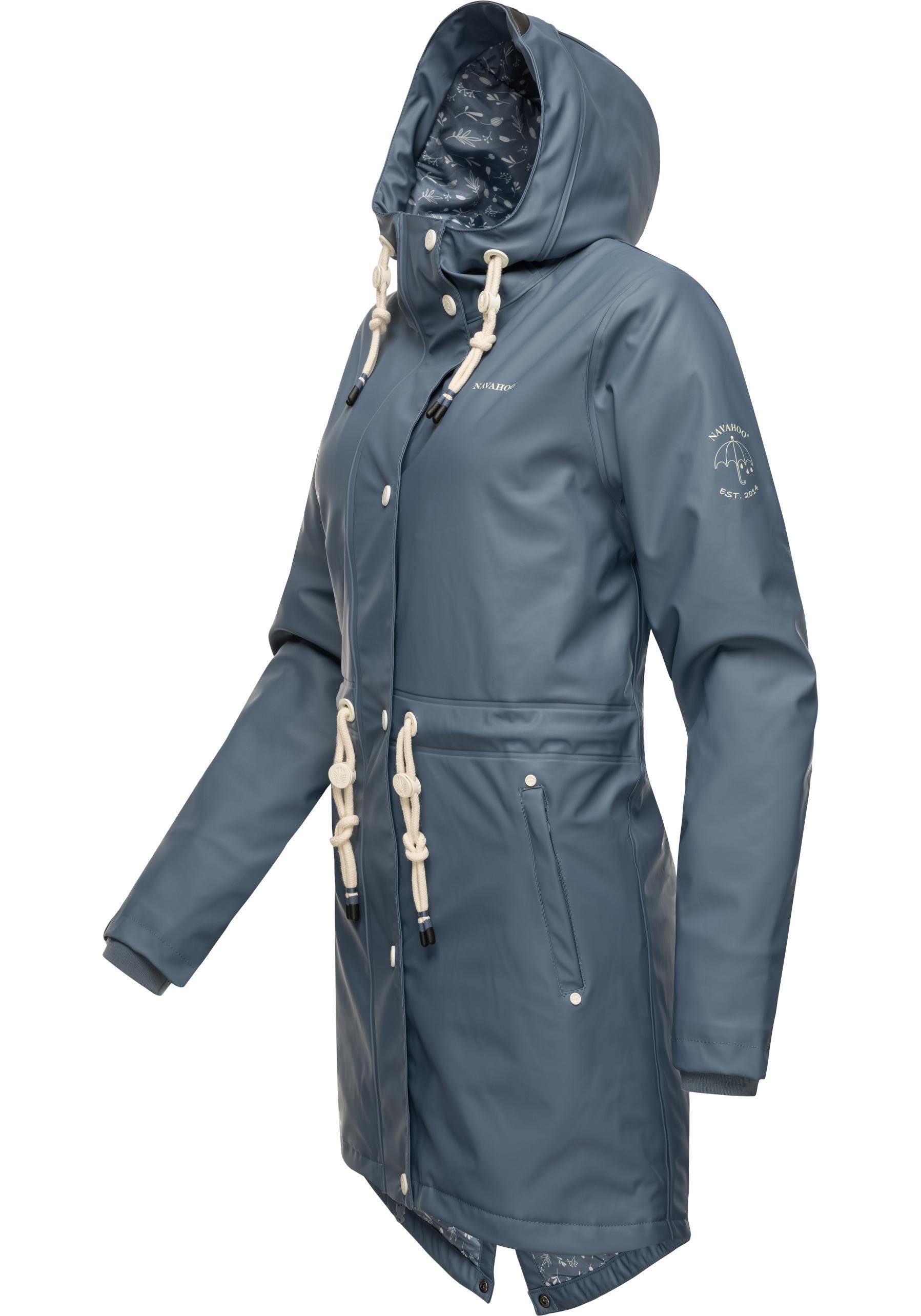 Navahoo Regenjacke Flower of Ocean Wasserdichter Damen Outdoor Regenmantel