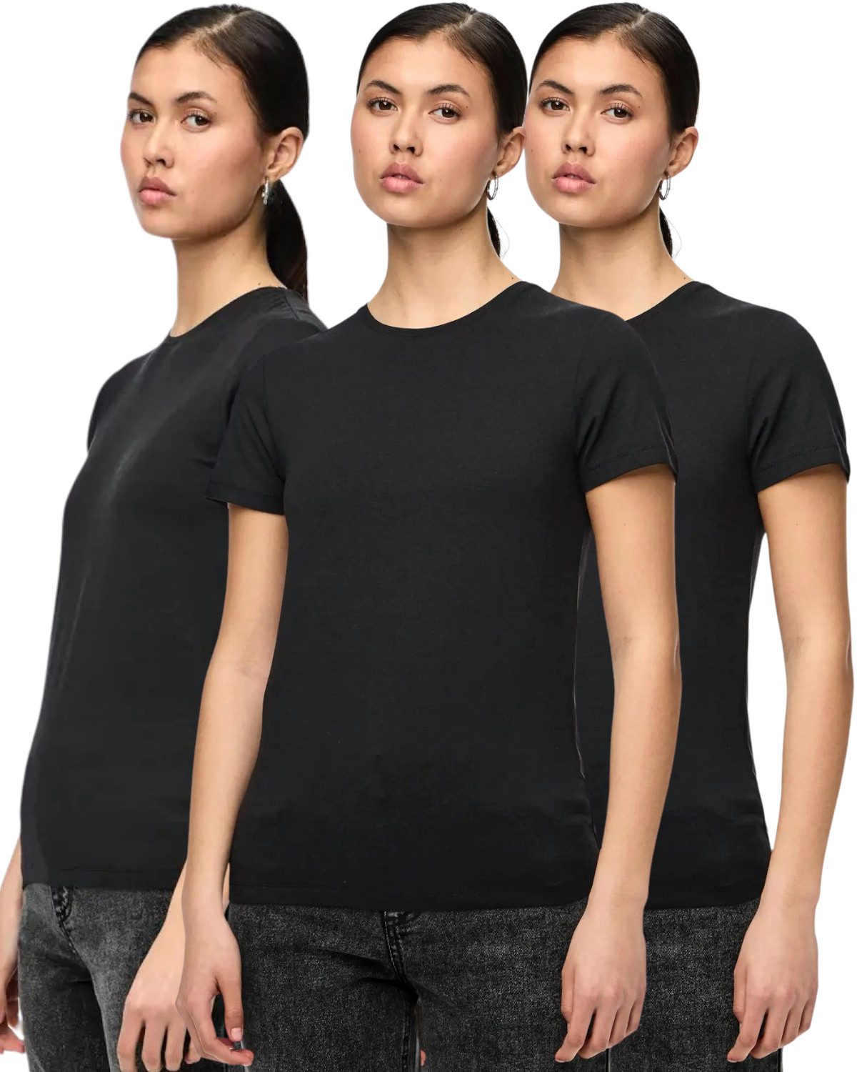 pieces T-Shirt Basic Rundhals T-Shirts im günstig online kaufen
