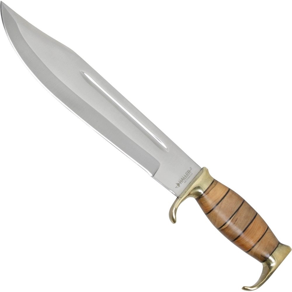 Haller Messer Survival Knife Haller Bowiemesser mit Holz / Messing Griff, (1 St)