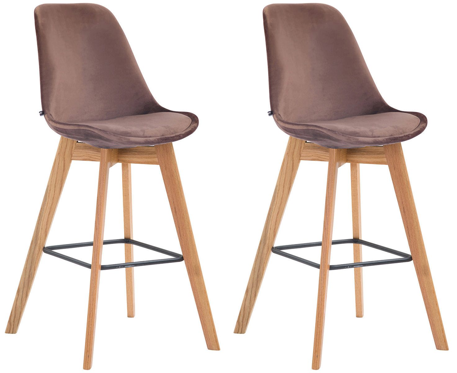 Bistrostuhl 2er Set Barhocker Metz Samt