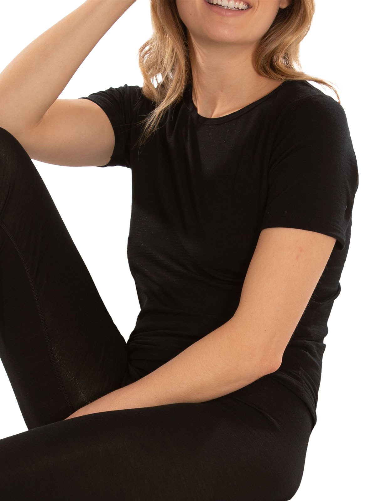 Pompadour Unterhemd Shirt 1/4 Arm Merino Wolle (Stück, 1-St) -
