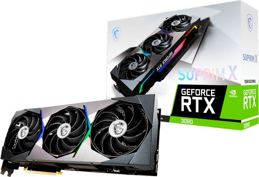 MSI GeForce RTX 3080 SUPRIM X 12G LHR Grafikkarte (12 GB, GDDR6X)