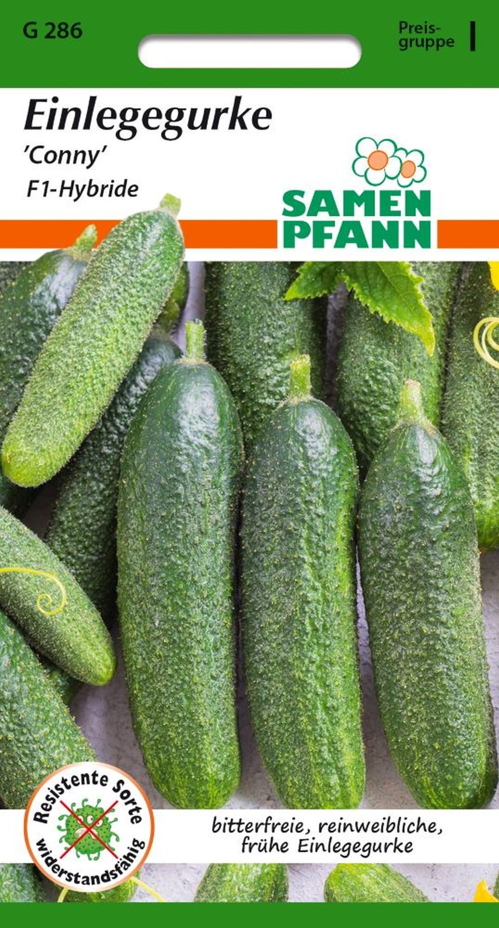 SAMEN PFANN Gemüsesamen Einlegegurke, Conny F1 - Gurken-Samen Saatgut Samen günstig online kaufen
