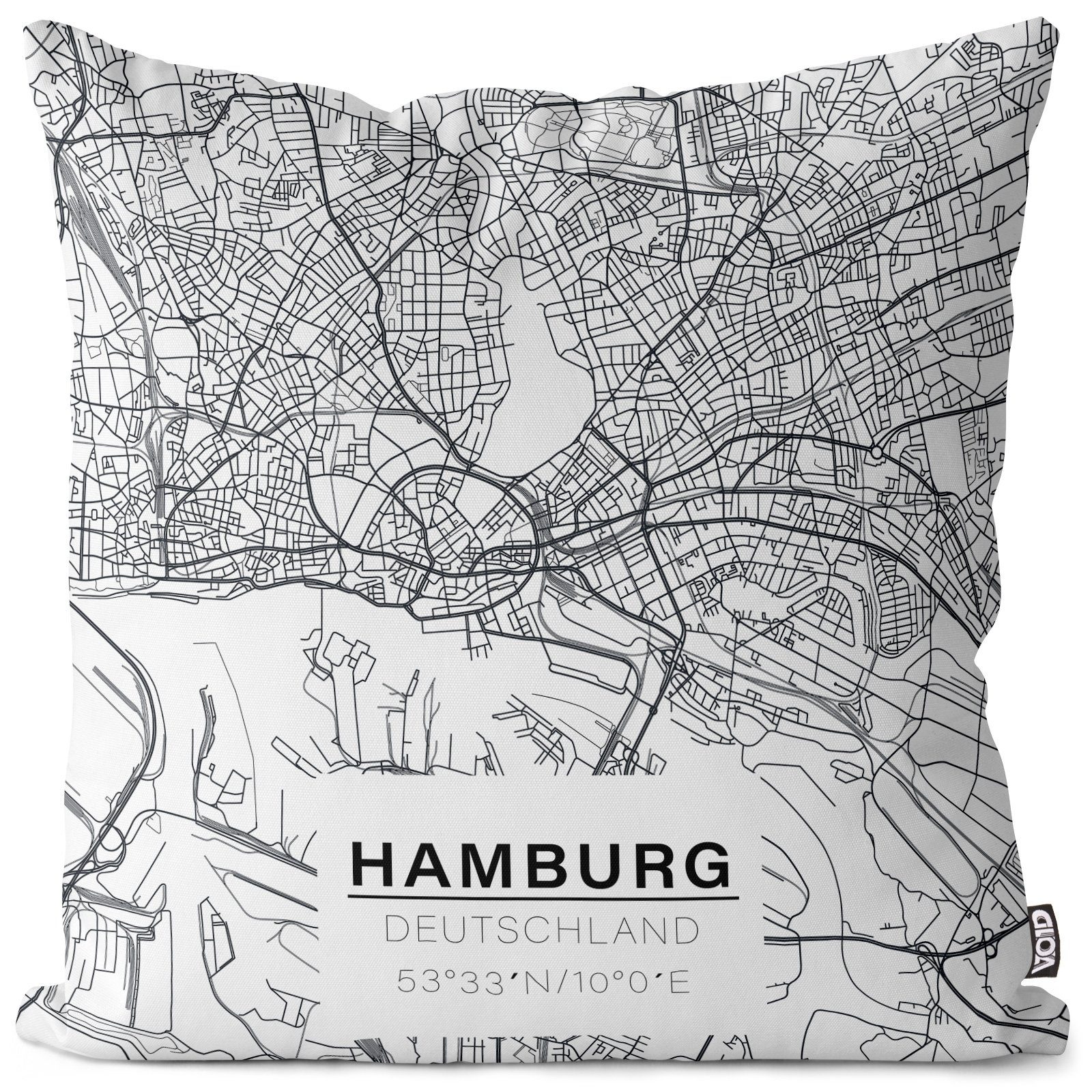 Kissenbezug, VOID (1 Stück), Hamburg Deutschland Reeperbahn Stadtkarte Stadtplan Landkarte