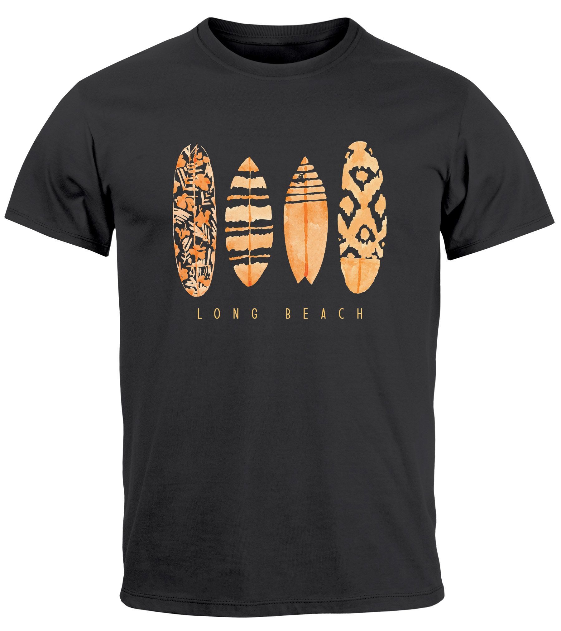Neverless Print-Shirt Herren T-Shirt Surfing Fashion günstig online kaufen