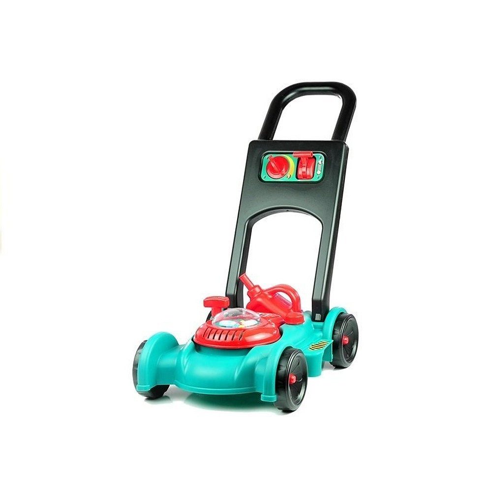 LEAN TOYS Kinder-Rasenmäher Spielrasenmäher Gartenspielzeug Schiebespielzeug, (Spar-Set, 1-tlg., 52 x 40 x 20 cm klappbar), klappbar, Starter mit Sound, Klickkugeln
