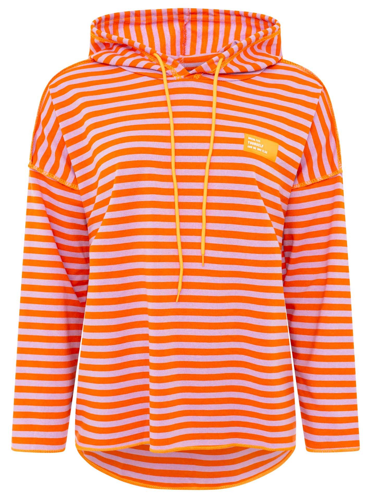 Zwillingsherz Hoodie Neon Streifen & Patch