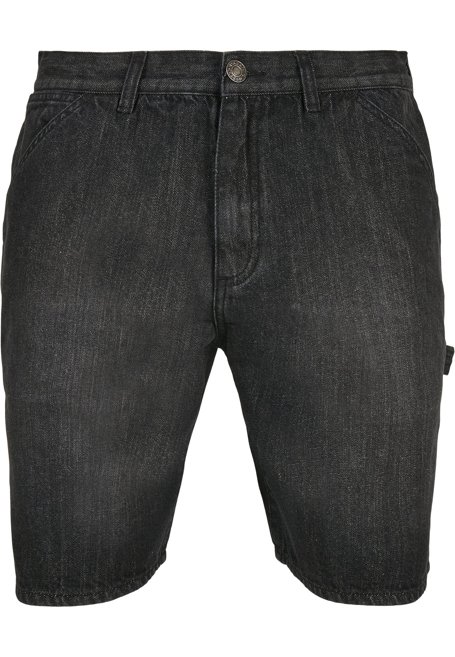 URBAN CLASSICS Stoffhose Herren Carpenter Jeans Shorts (1-tlg) realblack washed