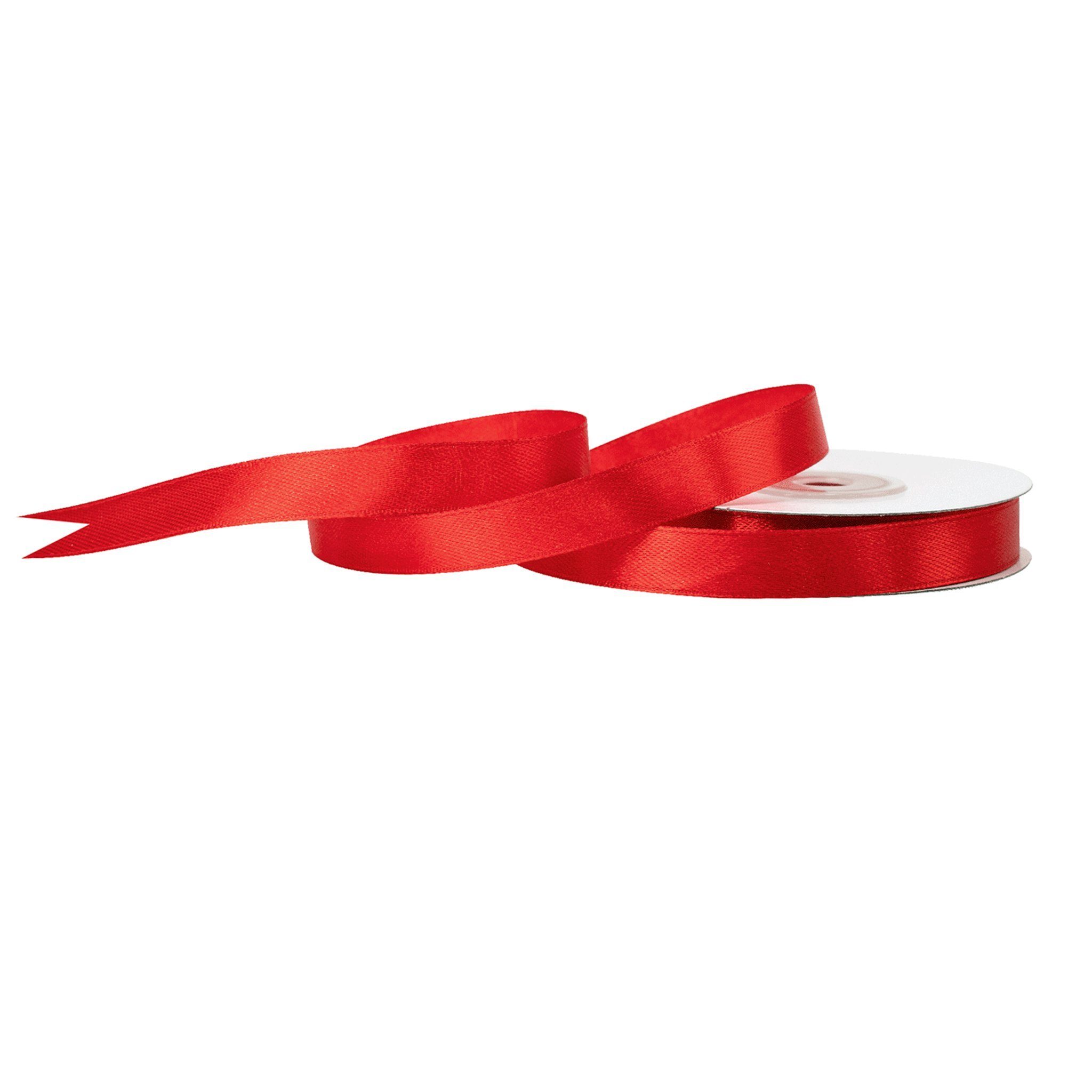 Creativery Satinband, Satinband 12mm x 25m Rolle Rot