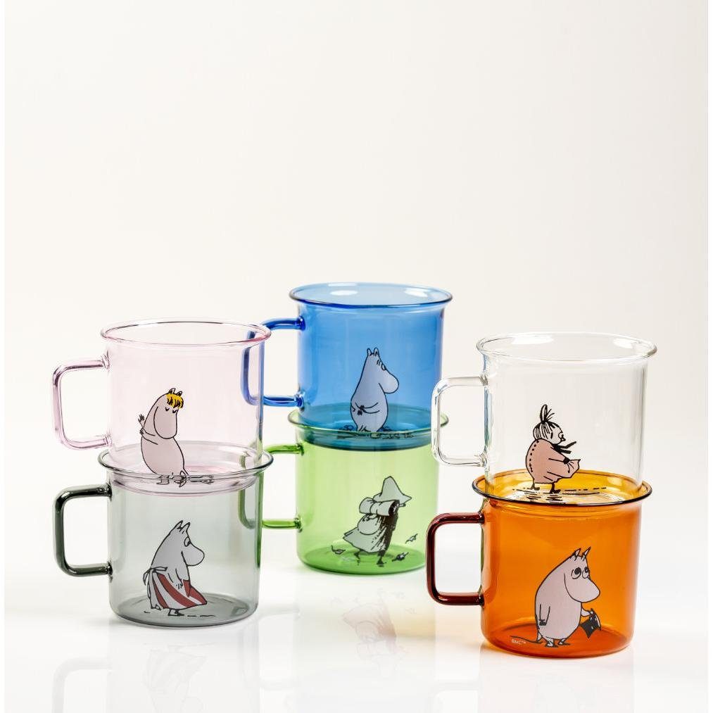 Muurla Kinderbecher Glastasse Mumin Snorkmaiden Pink (350 ml)