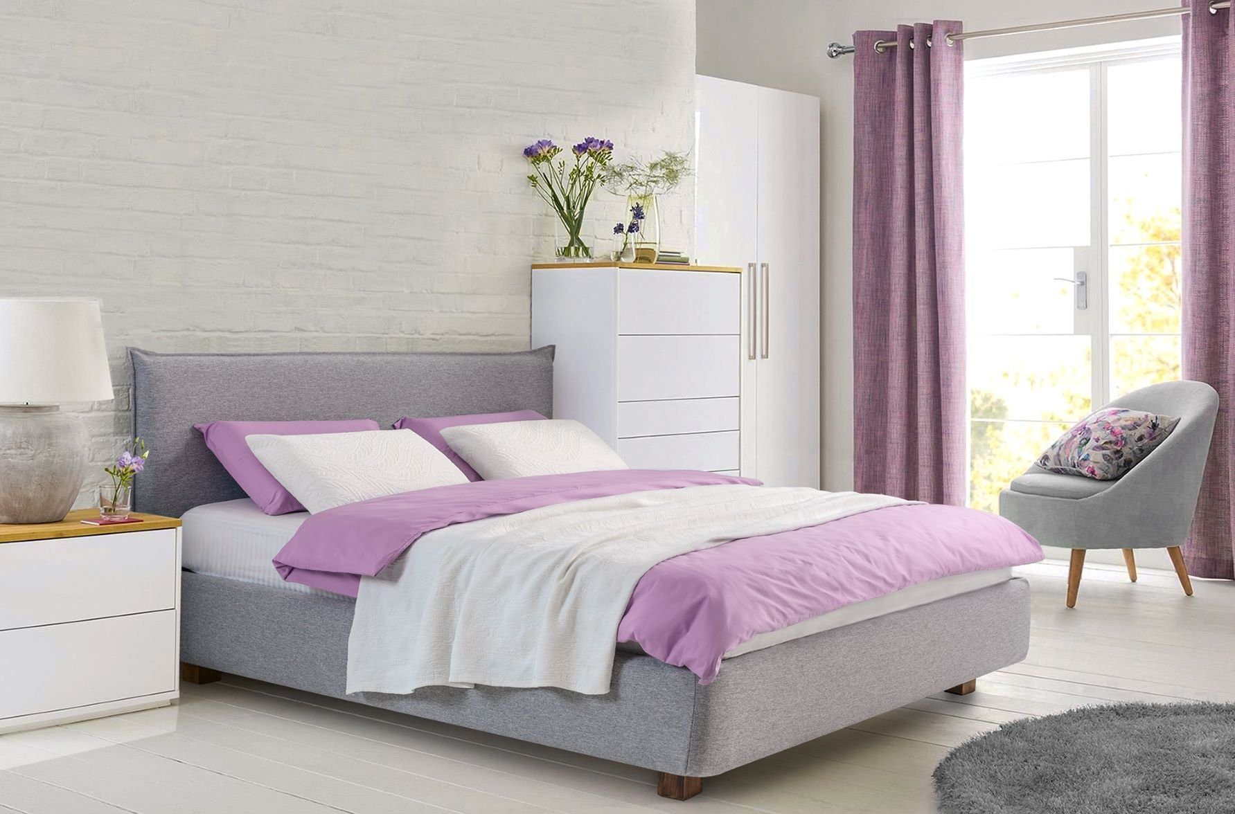 Letti Moderni Holzbett Bett aus hergestellt hochwertigem Puro, Massivholz Siena Brown