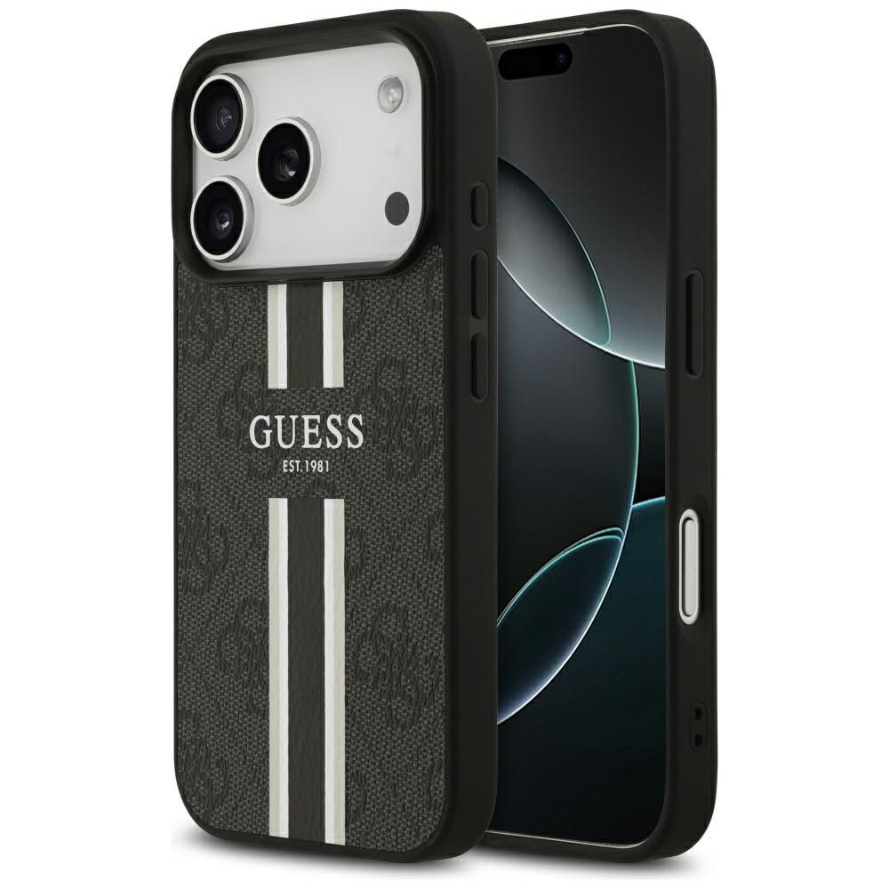 Guess Handyhülle Schutzhülle Magnethülle Smartphonehülle 6,3 Zoll, MagSafe, 4G-Muster, erhöhte Kanten