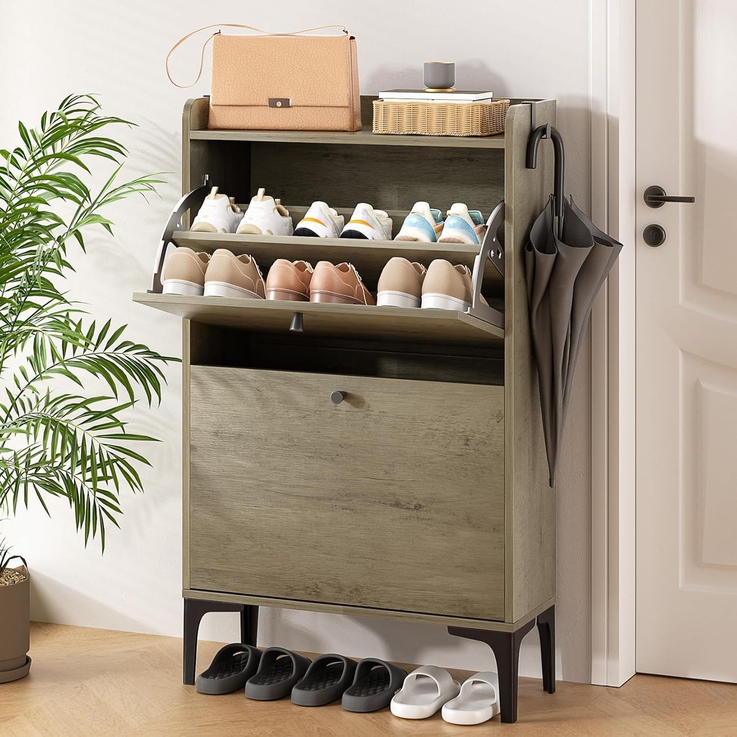 Dripex Schuhschrank mit 2 klappbaren Schubladen günstig online kaufen