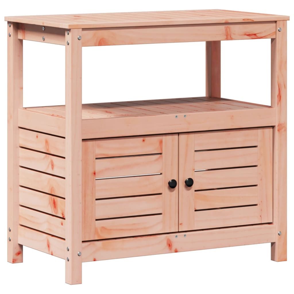 vidaXL Pflanztisch Pflanztisch mit Ablagen 82,5x45x81 cm Massivholz Douglasie