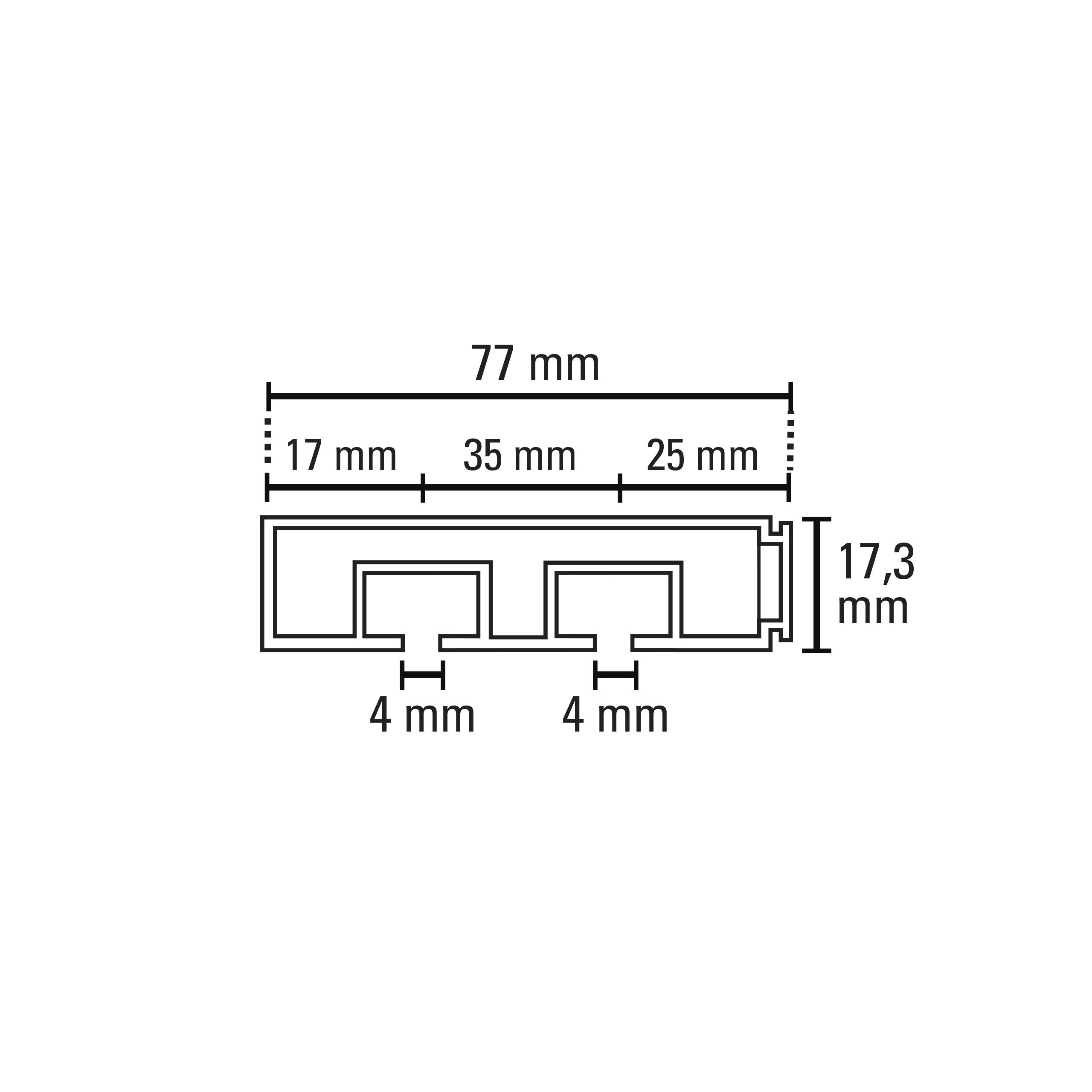 GARDINIA Schiebegardine Gardinia Vorhangschienen-Set 2-Lauf, inkl. Zubehör, weiß (1 St), Holzwerkstoffe/Kunststoff