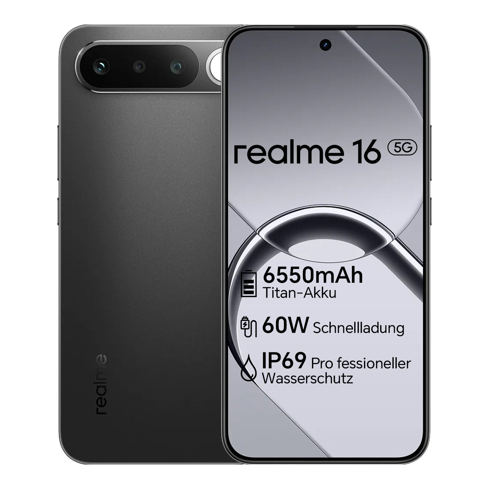 Realme Realme 16 5G 6,57-Zoll-AMOLED-Display, 6550-mAh-Akku Smartphone (6.57 Zoll, 256 GB Speicherplatz)