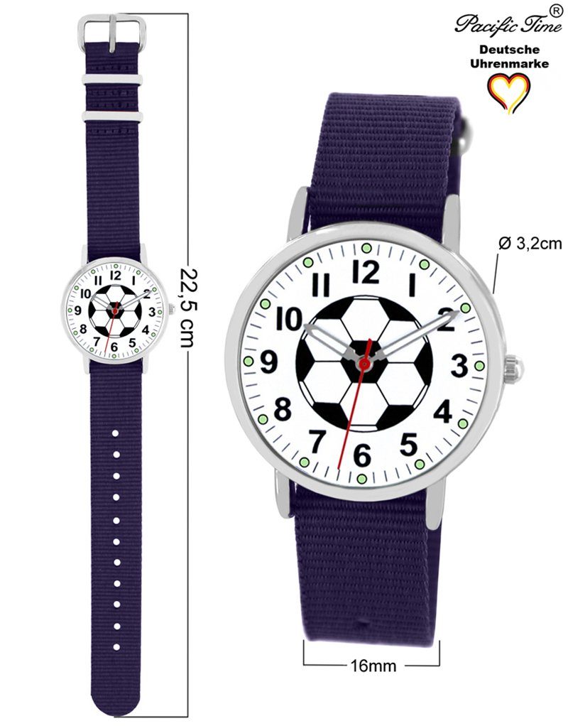 Design Armbanduhr Time Pacific Mix und violett Quarzuhr Kinder Versand Wechselarmband, - Fußball Gratis Match