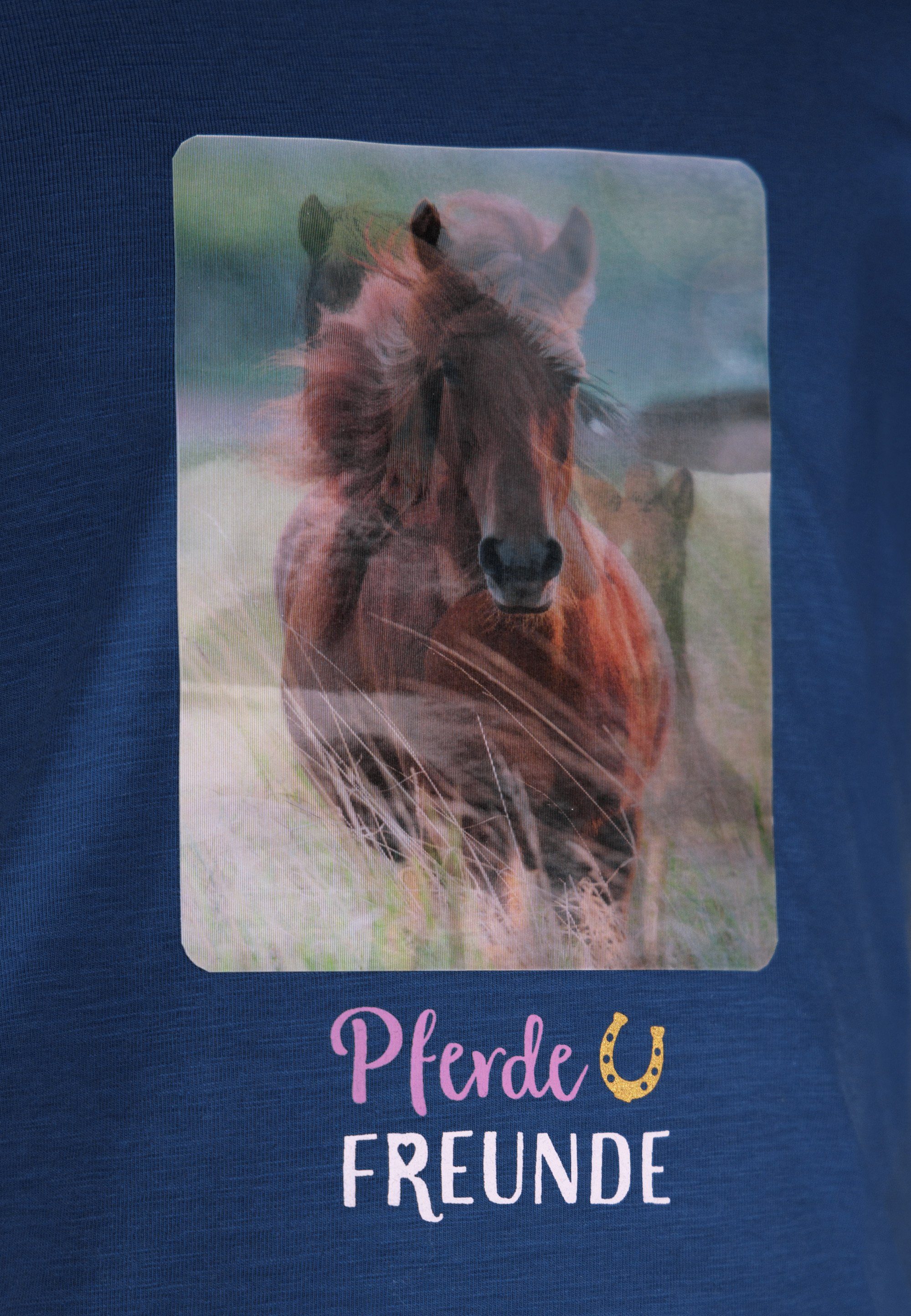 magenta SALT Pferde (1-tlg) FREUNDE AND 33812823 PEPPER T-Shirt