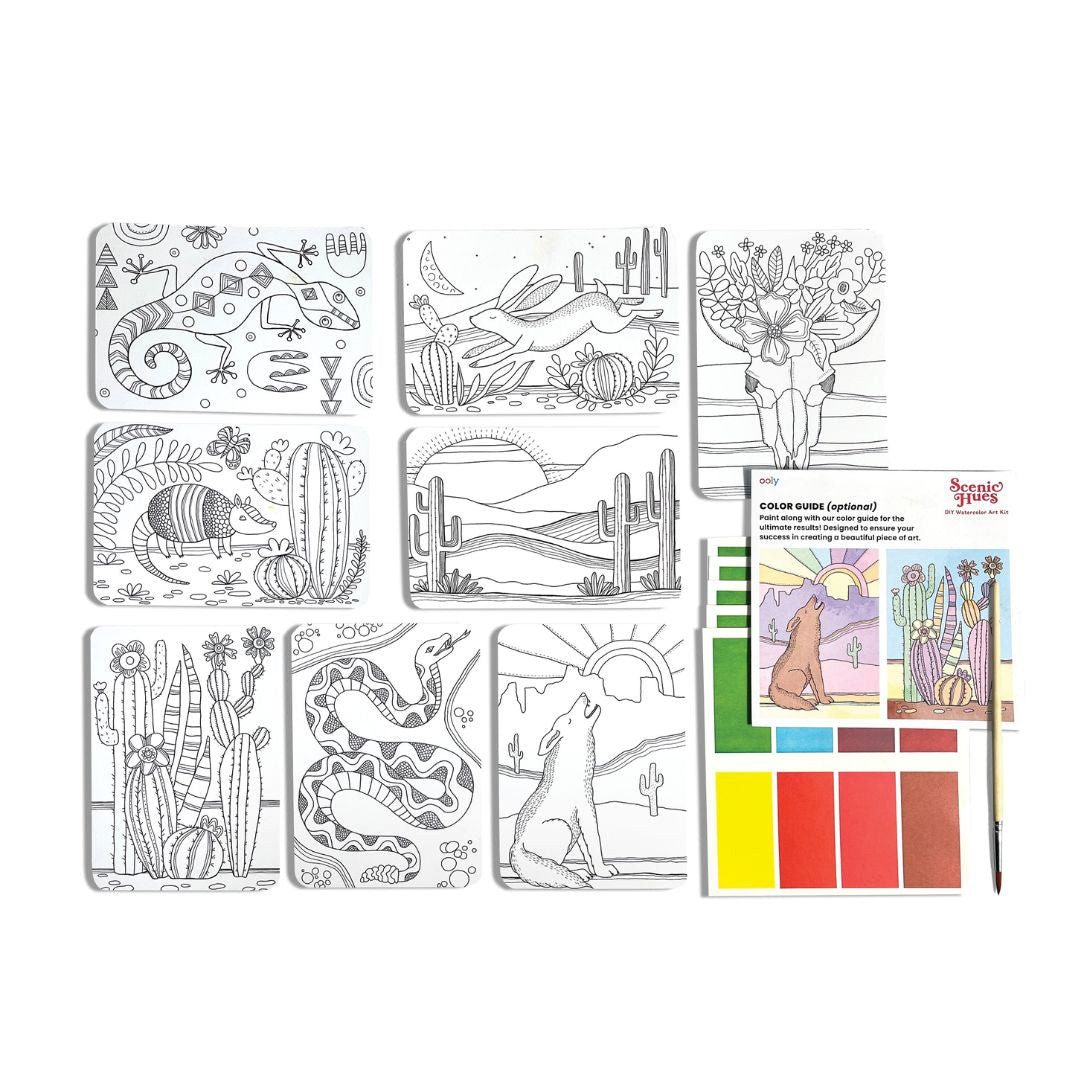 suebidou Malvorlage D.I.Y. Aquarell-Kunst-Kit 'Scenic Hues - Wüstentor'