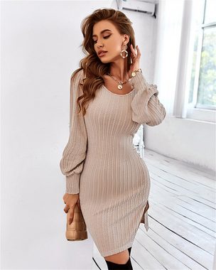 ZWY Wickelkleid Sexy rückenfreies Slim-Fit-Kleid mit breitem Kragen für Damen (Kleider, Frühlings- und Sommerkleider, Damenbekleidung)