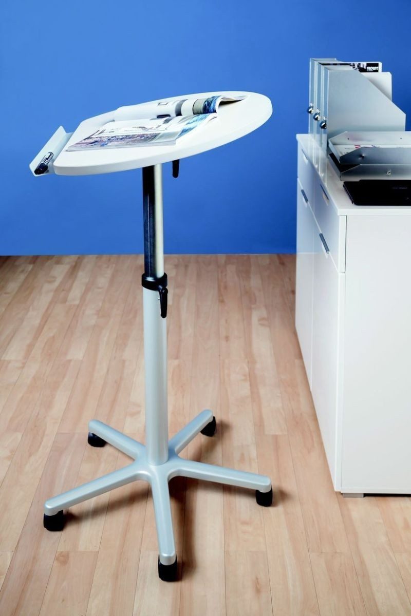 MAUL Empfangstheke Ergonomisches Stehpult Platte melaminharzbeschichtet grau