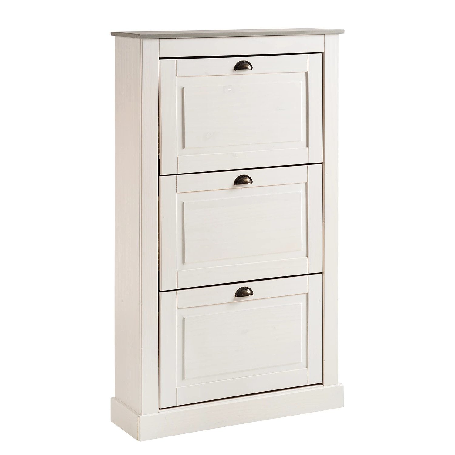 loft24 Schuhkipper Tommy, Schuhschrank Schuhregal, Kiefer, Landhausstil, 3 günstig online kaufen