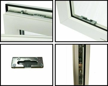 JeCo Fenster Ecoline Kunststofffenster 2-fach Verglasung, weiß, BxH: 500X850 mm, DIN Rechts