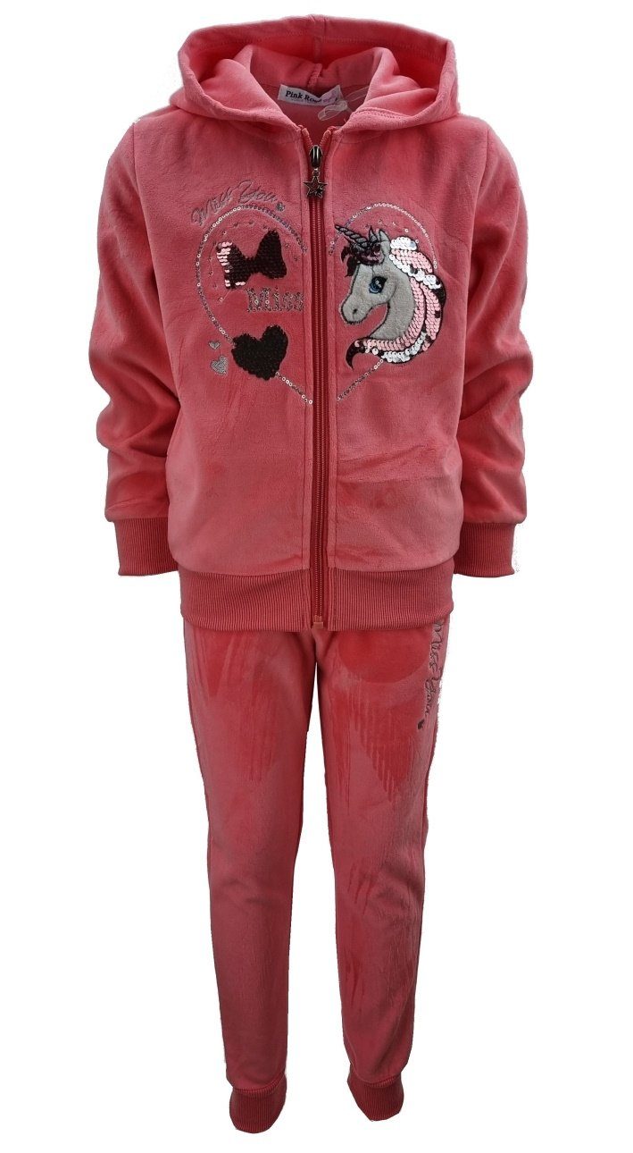 Girls Fashion Sweatanzug Nicki Sweatanzug, Freizeitset, Kapuzen Jacke + Jogginghose, MF505