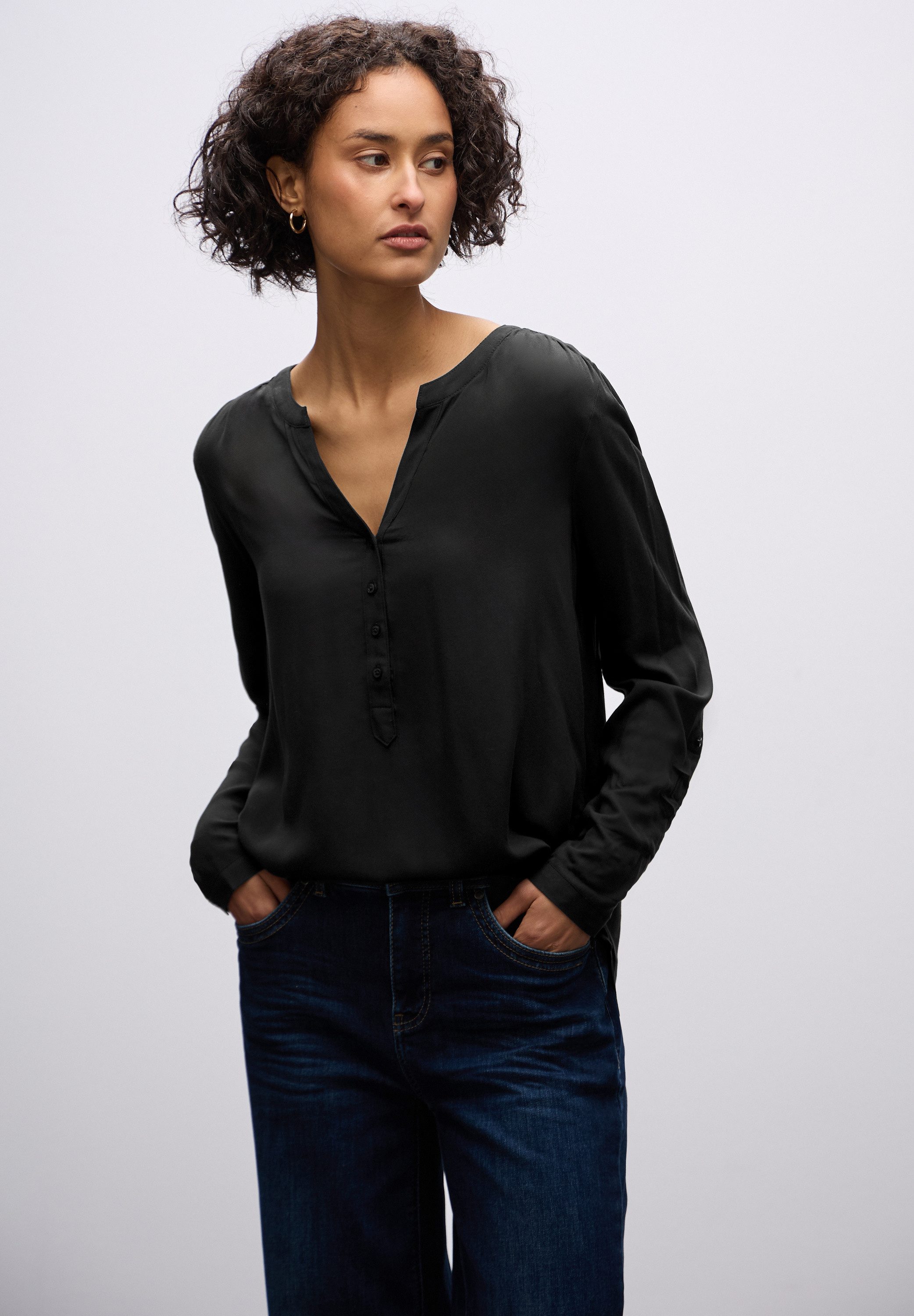 STREET ONE Langarmbluse aus softer Viskose günstig online kaufen