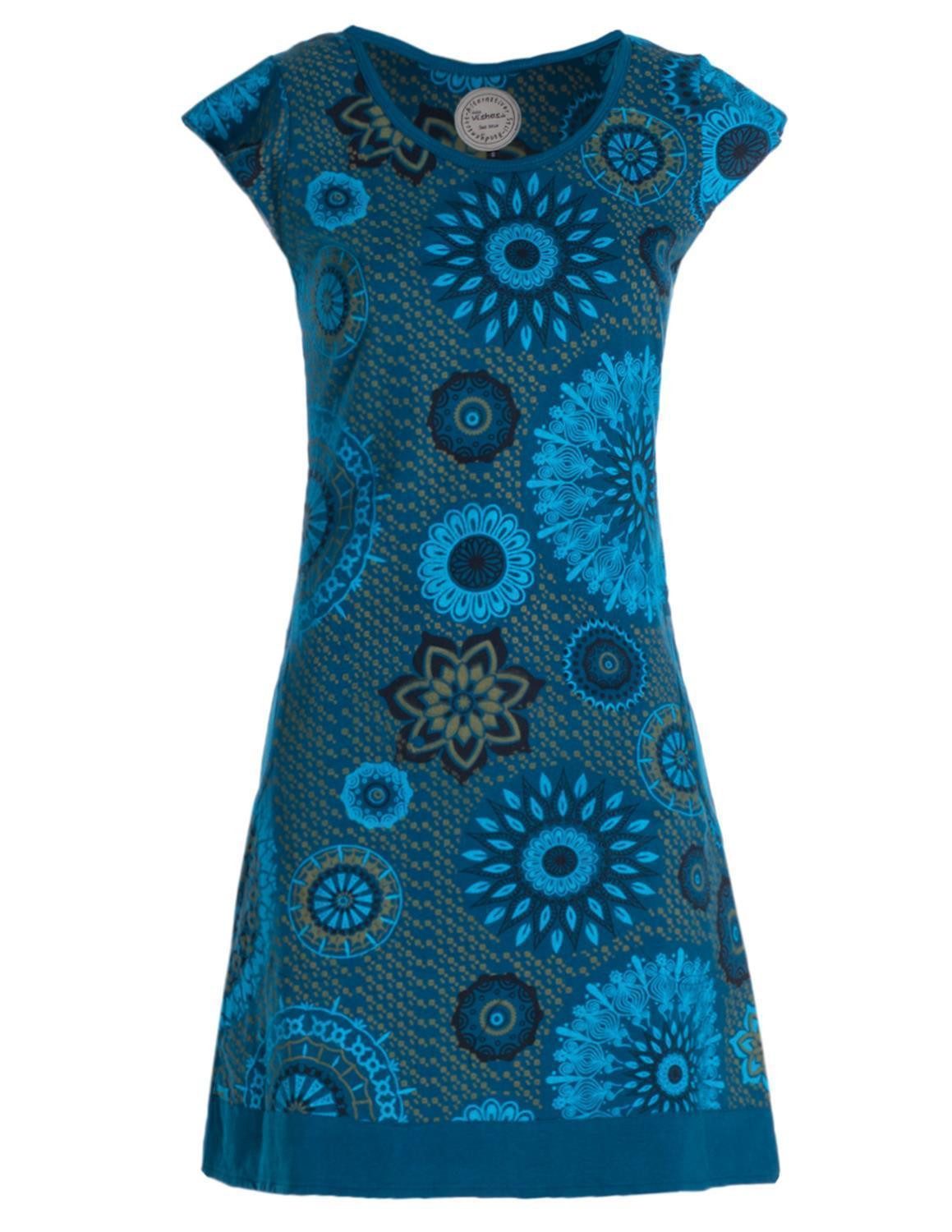 Vishes Tunikakleid Kurzarm Damen Sommer-Kleid Longshirt-Kleid günstig online kaufen