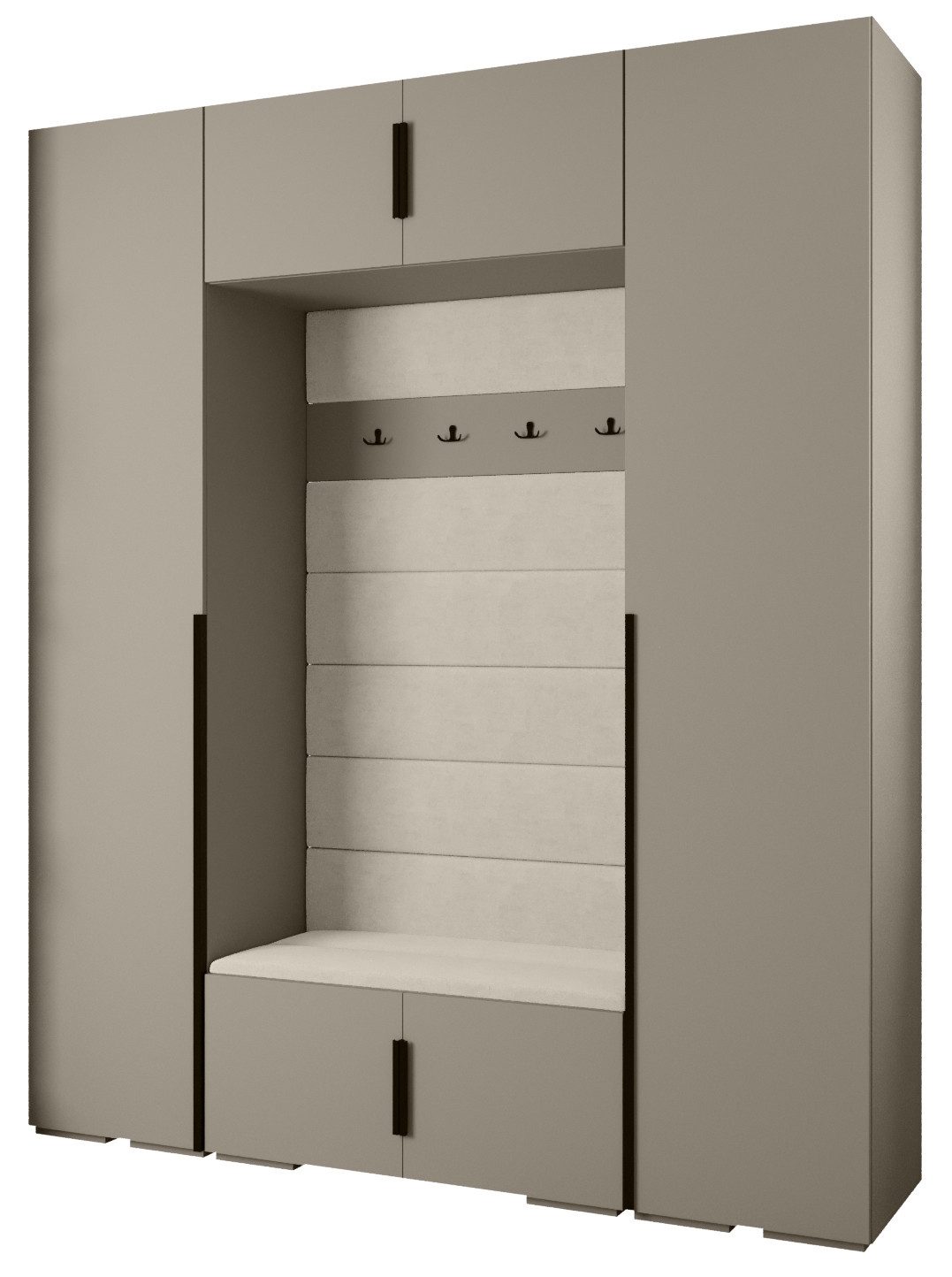 ABIKS MÖBEL Kompaktgarderobe INOVA 1 SATZ 13 Möbelset, Garderobe mit Kleiderstange und Regalen