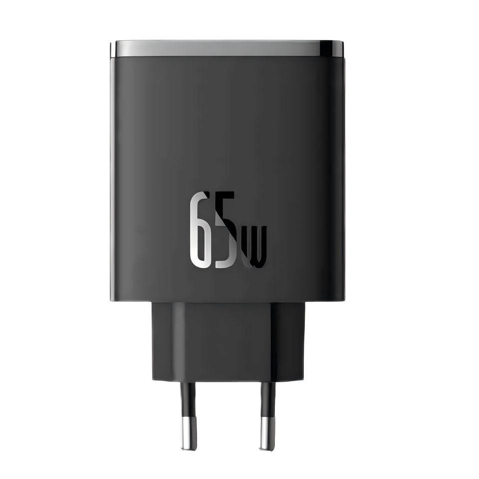 Baseus 65 Watt USB C Power Adapter PD Ladegerät mit PPS, USB-Ladegerät (GaN Schnellladegerät, Kompatibel mit MacBook Pro/Air, iPhone und mehr)