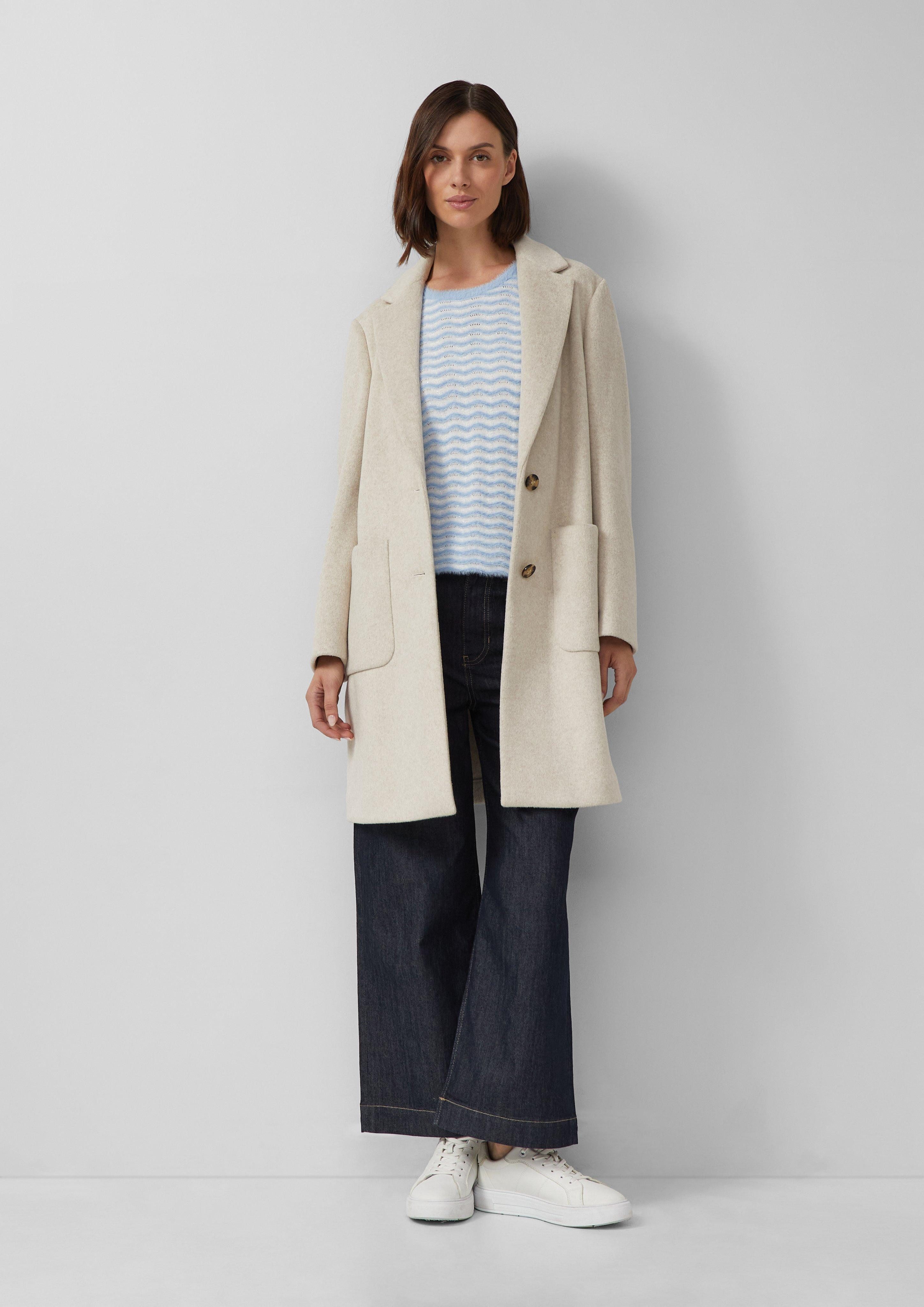 twill mantel s oliver karierter mantel